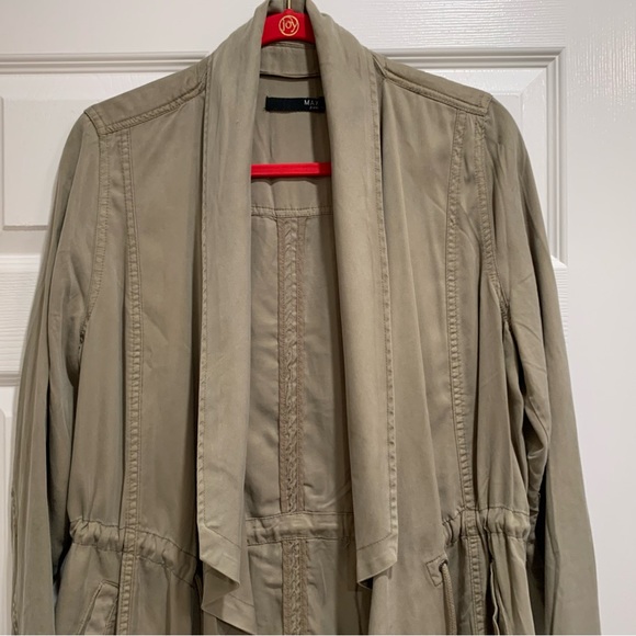 Max Jeans Olive Green Trench Style Jacket - Picture 5 of 7